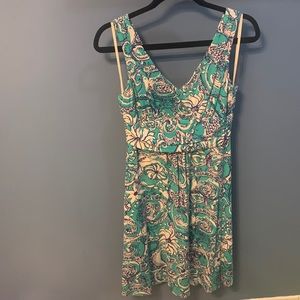 Lilly Pulitzer Women's Shianne Seafoam Montauk Stretch Jersey Dress Blue Medium